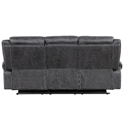 ACME Furniture - Zubaida - Power Motion w/Drop Down Table & USB Port - Dark Gray Polish Microfiber - LV04670 view 4
