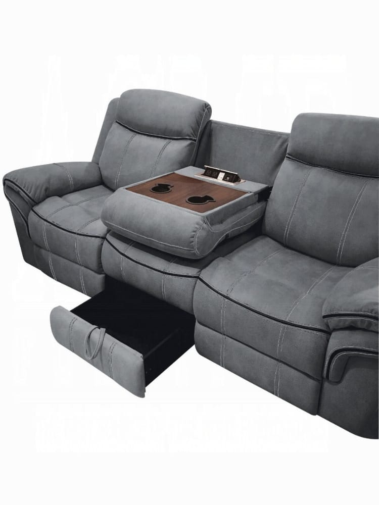 ACME Furniture - Zubaida Sofa w/USB Dock & Console(Motion) - 55025 view 5