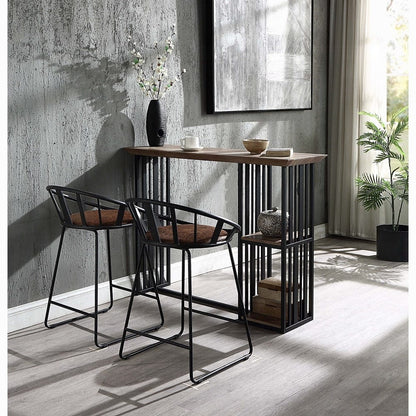 ACME Furniture - Zudora Counter Height Table - Antique Oak & Black - DN01755 view 3