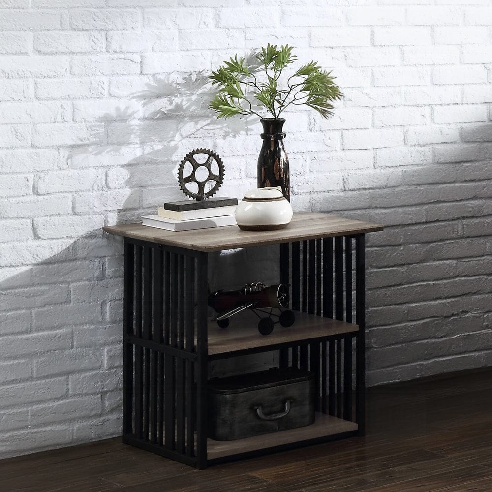 ACME Furniture - Zudora Nightstand - Antique Oak & Black - BD01749 view 5