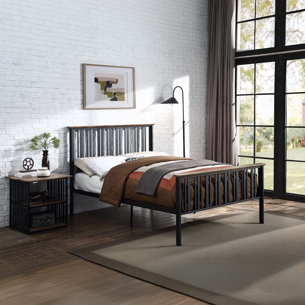 ACME Furniture - Zudora Nightstand - Antique Oak & Black - BD01749 view 6
