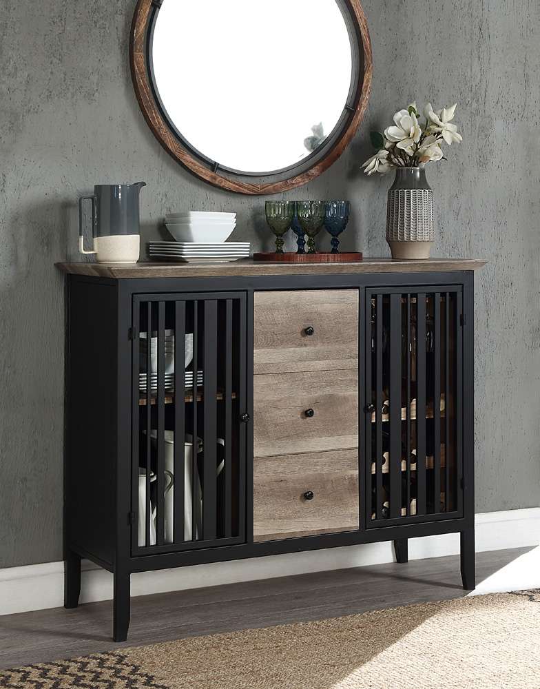 ACME Furniture - Zudora Server - Antique Oak & Black - DN01759 veiw 1