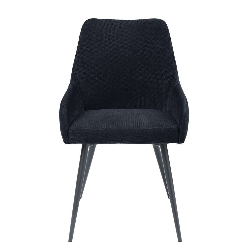 ACME Furniture - Zudora Side Chair (Set of 2) - Black Linen & Black - DN01949 veiw 2
