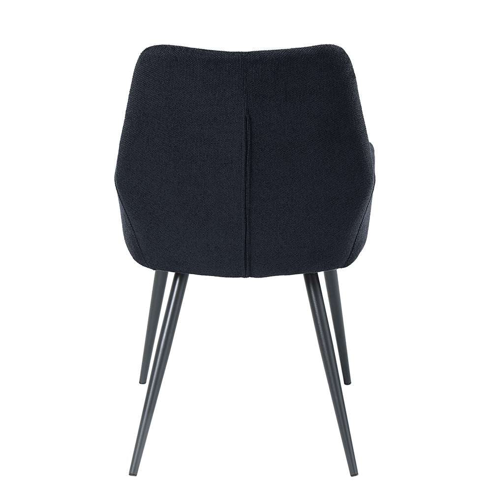 ACME Furniture - Zudora Side Chair (Set of 2) - Black Linen & Black - DN01949 veiw 4