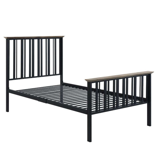 ACME Furniture - Zudora Twin Bed - Antique Oak & Black - BD01747T veiw 1