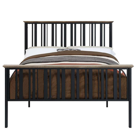 ACME Furniture - Zudora Twin Bed - Antique Oak & Black - BD01748F veiw 2