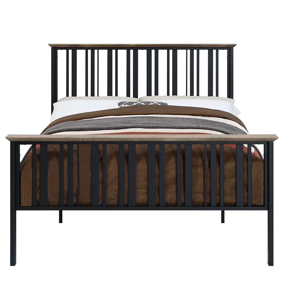ACME Furniture - Zudora Twin Bed - Antique Oak & Black - BD01748F view 2