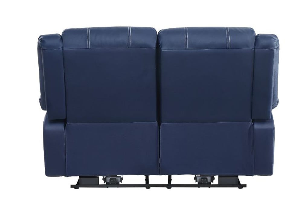 ACME Furniture - Zuriel - Power Motion Loveseat w/USB - Blue Synthetic Leather - 54616 view 3
