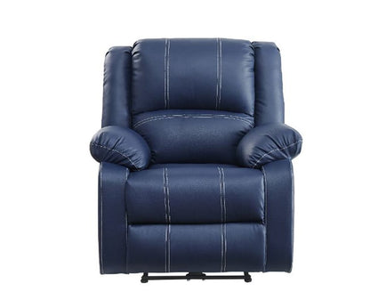 ACME Furniture - Zuriel - Power Motion Recliner w/USB - Blue Synthetic Leather - 54617 view 2