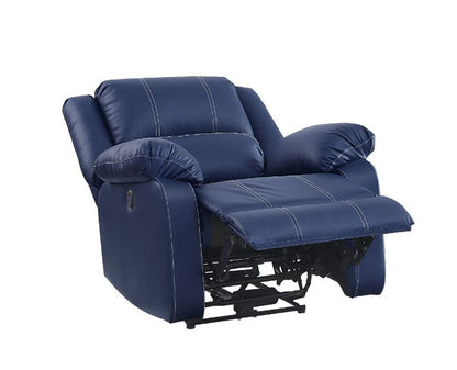 ACME Furniture - Zuriel - Power Motion Recliner w/USB - Blue Synthetic Leather - 54617 view 5