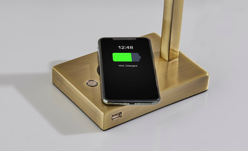 Adesso Home - Aidan AdessoCharge LED Wireless Charging Desk Lamp - 4220-21 view 3