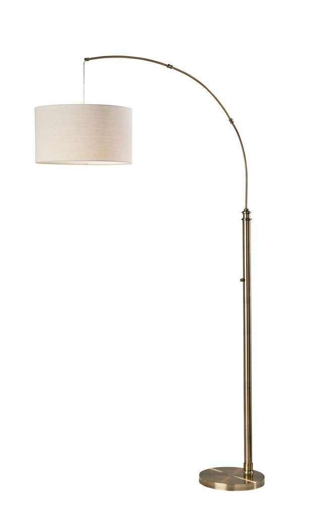 Adesso Home - Barton Arc Lamp- Antique Brass - SL1187-21 view 1