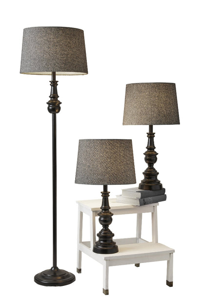 Adesso Home - Chandler 3 Piece Floor and Table Lamp Set - 1591-01 view 2