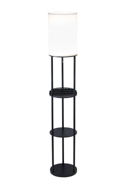 Adesso Home - Charging Station Shelf Floor Lamp - 3116-01 view 1