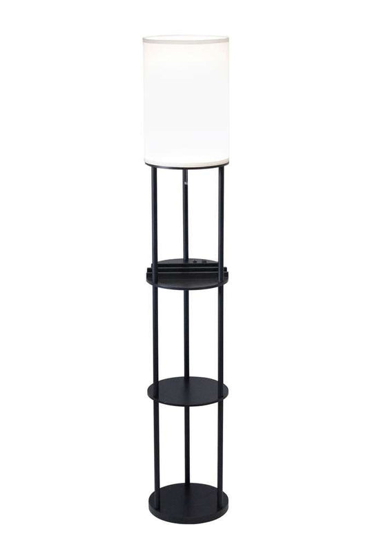 Adesso Home - Charging Station Shelf Floor Lamp - 3116-01 view 1