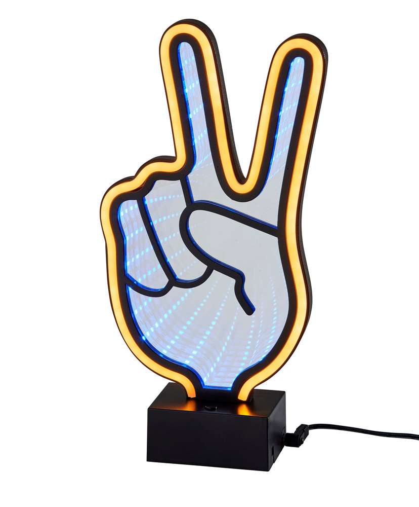 Adesso Home - Infinity Neon Peace Sign Table/Wall Lamp - SL3719-01 view 1