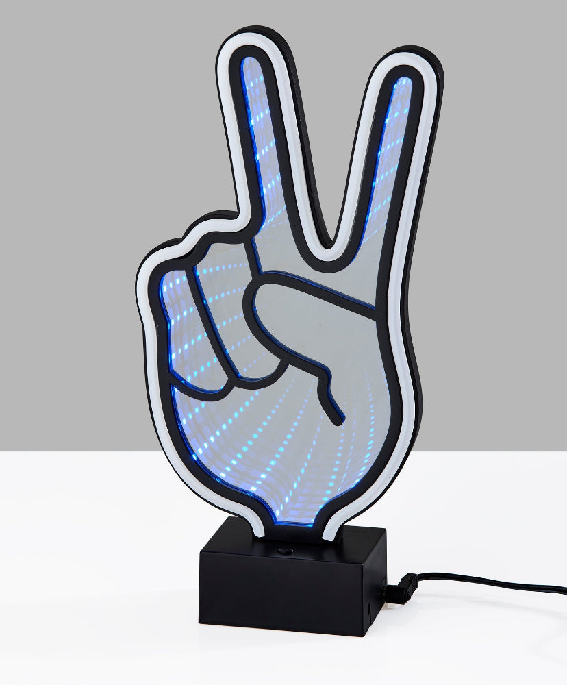 Adesso Home - Infinity Neon Peace Sign Table/Wall Lamp - SL3719-01 view 