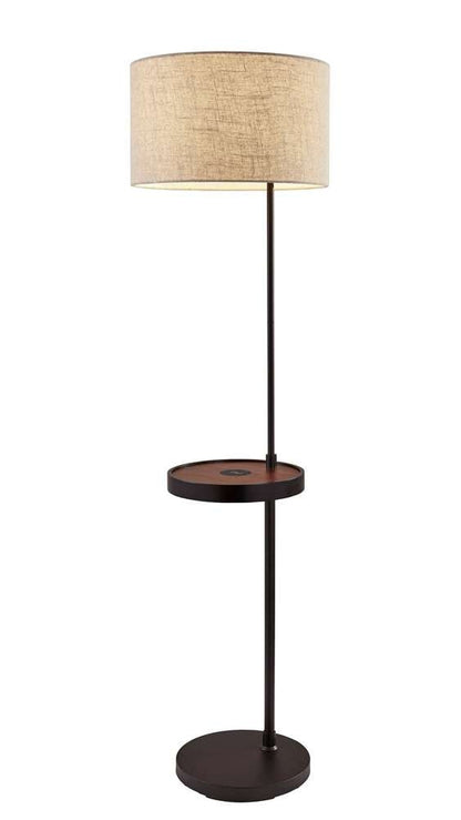 Adesso Home - Oliver Wireless Charging Shelf Floor Lamp - 3691-01 view 1