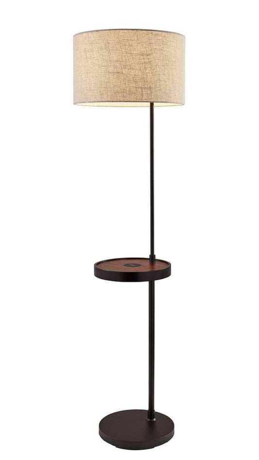 Adesso Home - Oliver Wireless Charging Shelf Floor Lamp - 3691-01 view 1