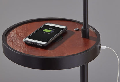 Adesso Home - Oliver Wireless Charging Shelf Floor Lamp - 3691-01 view 2
