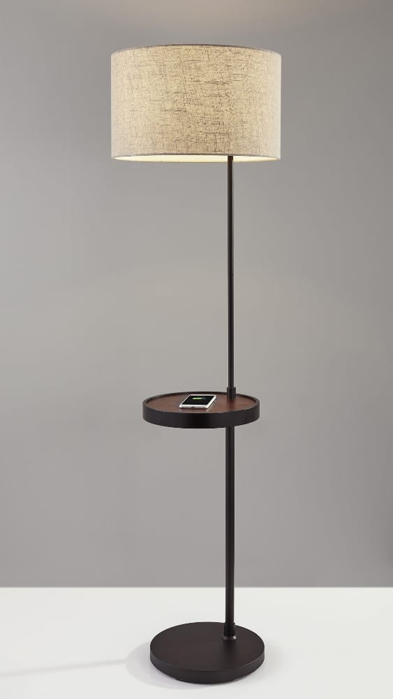 Adesso Home - Oliver Wireless Charging Shelf Floor Lamp - 3691-01 view 4
