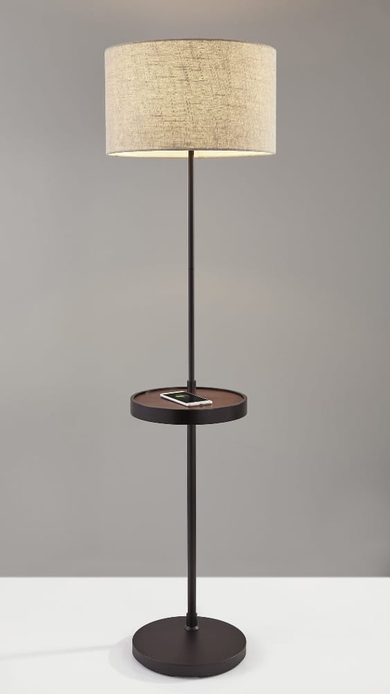 Adesso Home - Oliver Wireless Charging Shelf Floor Lamp - 3691-01 view 5