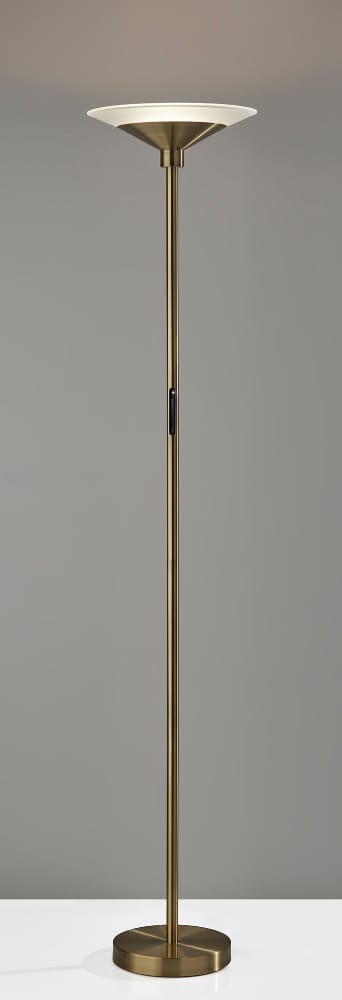 Adesso Home - Solar LED Torchiere- Antique Brass - 5121-21 view 3