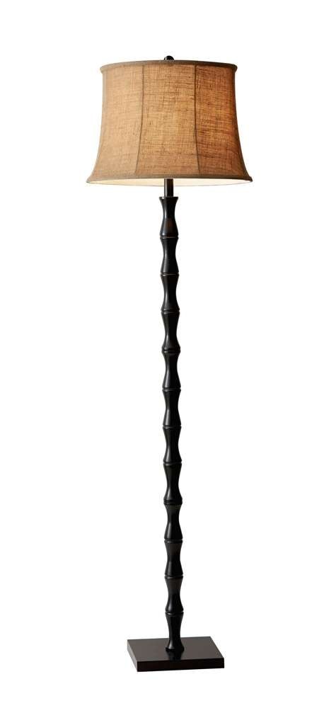 Adesso Stratton Painted Black Floor Lamp