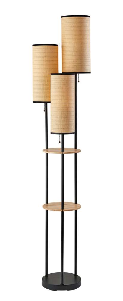 Adesso Home - Trio Floor Lamp- Black and Antique Brass - 4305-12 view 1
