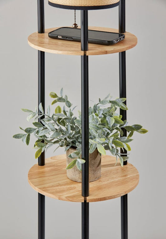 Adesso Home - Trio Floor Lamp- Black and Antique Brass - 4305-12 view 2