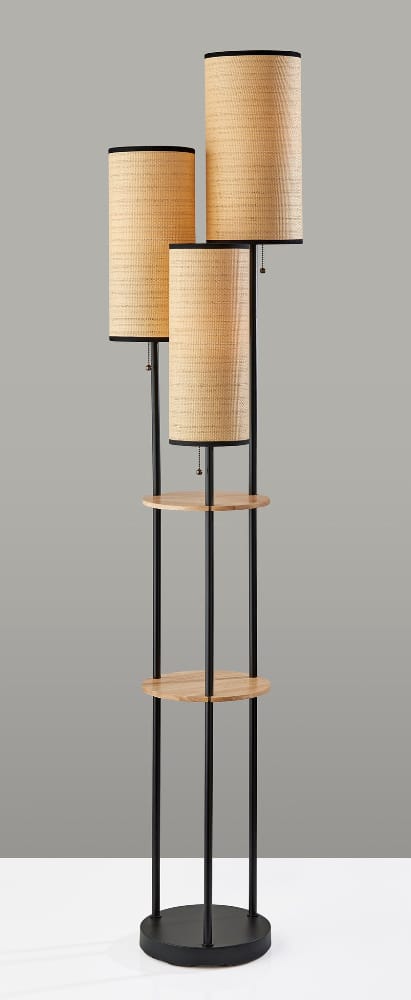Adesso Home - Trio Floor Lamp- Black and Antique Brass - 4305-12 view 3