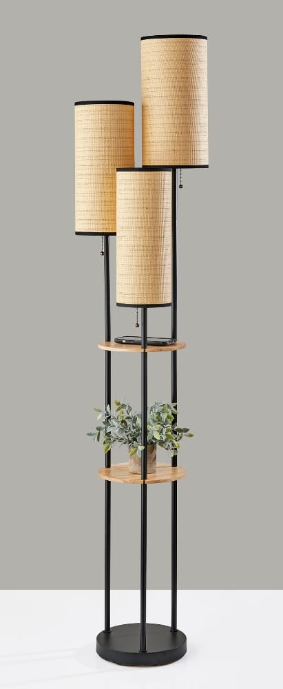 Adesso Home - Trio Floor Lamp- Black and Antique Brass - 4305-12 view 4