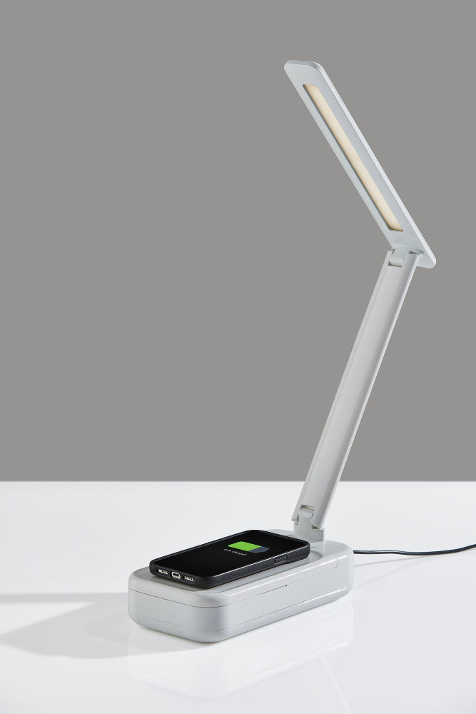 Adesso Home - UV-C Sanitizing Desk Lamp w. Wireless Charging & Smart Switch - SL4927-02 view 3