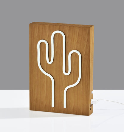 Adesso Home - Wood Framed Neon Cactus Table/Wall Lamp - SL3721-12 view 2