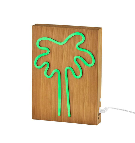 Adesso Home - Wood Framed Neon Palm Tree Table/Wall Lamp - SL3720-12 view 1