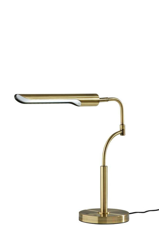Adesso Home - Zane LED Desk Lamp w. Smart Switch- Antique Brass - 3957-21 view 1