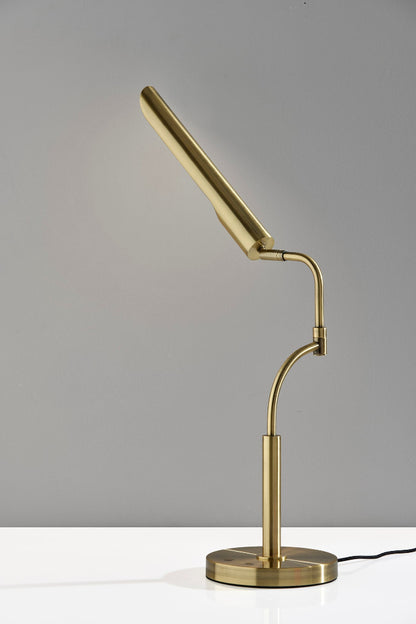 Adesso Home - Zane LED Desk Lamp w. Smart Switch- Antique Brass - 3957-21 view 4