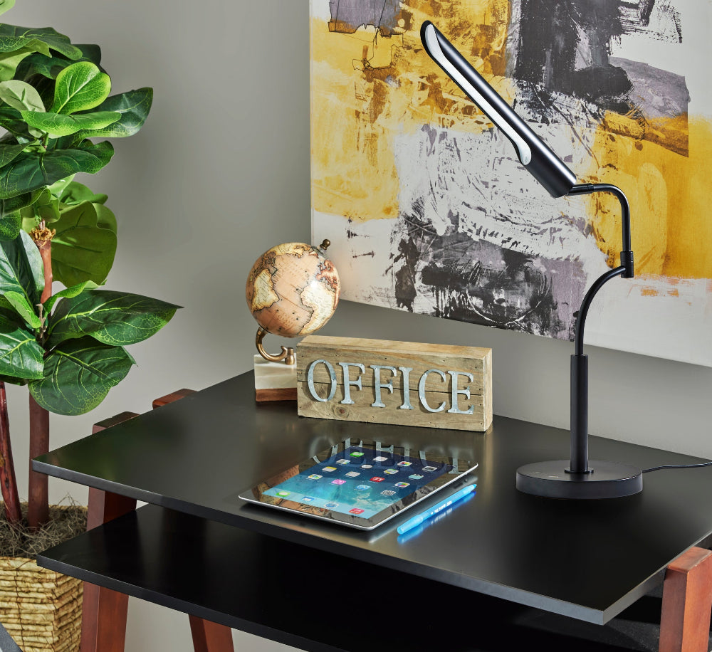 Adesso Home - Zane LED Desk Lamp w. Smart Switch- Black - 3957-01 view 6