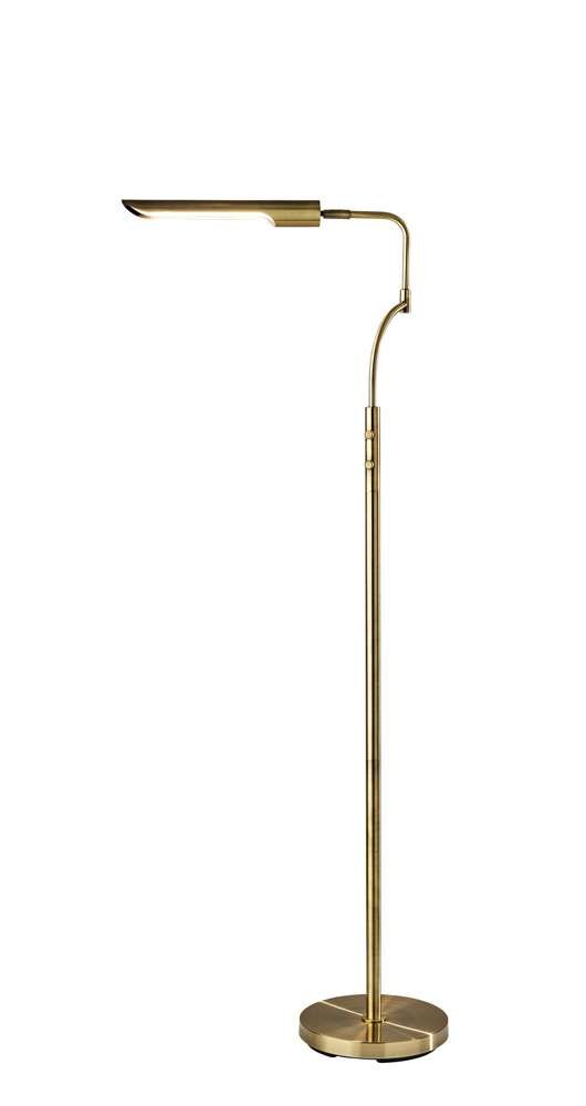 Adesso Home - Zane LED Floor Lamp w. Smart Switch- Antique Brass - 3958-21 view 1