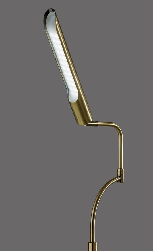 Adesso Home - Zane LED Floor Lamp w. Smart Switch- Antique Brass - 3958-21 view 2