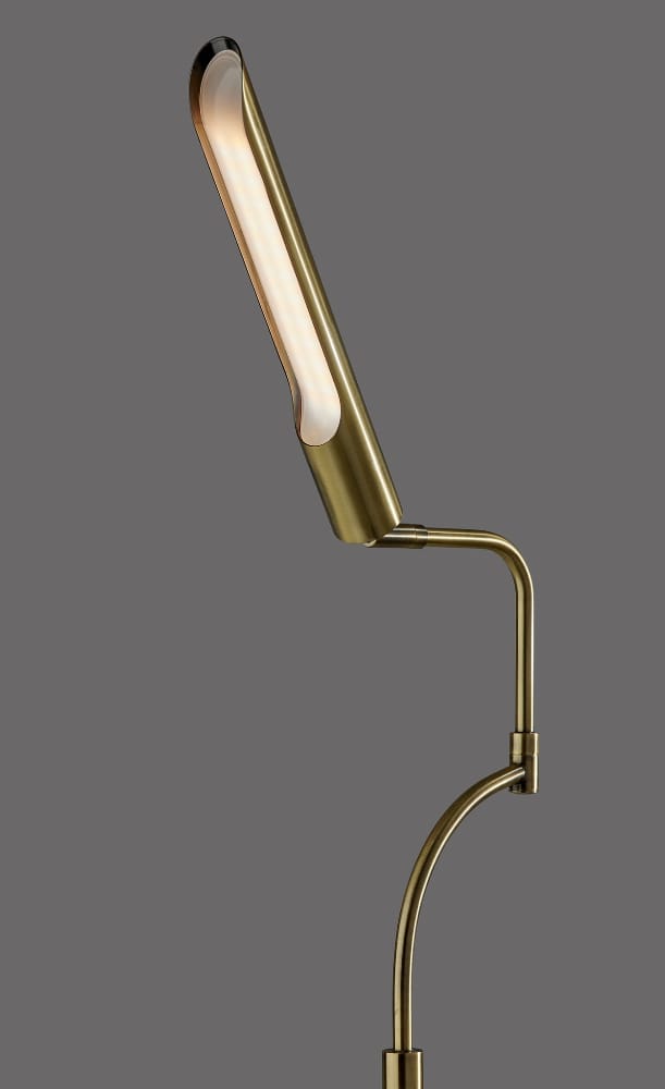 Adesso Home - Zane LED Floor Lamp w. Smart Switch- Antique Brass - 3958-21 view 3