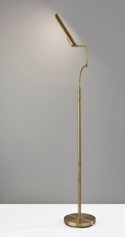 Adesso Home - Zane LED Floor Lamp w. Smart Switch- Antique Brass - 3958-21 view 4
