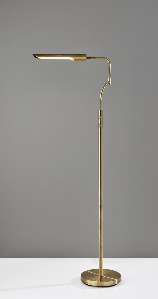 Adesso Home - Zane LED Floor Lamp w. Smart Switch- Antique Brass - 3958-21 view 5