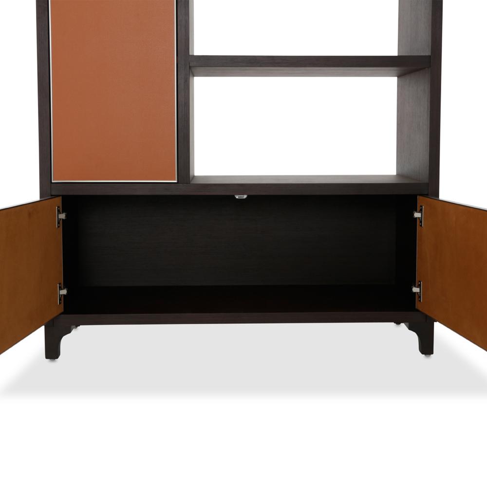 AICO by Michael Amini - 21 Cosmopolitan Bookcase (2 pc) in Diablo Orange/Umber_CLOSEOUT veiw 4