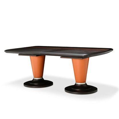 AICO by Michael Amini - 21 Cosmopolitan Rectangular Dining Table in Diablo Orange/Umber veiw 1
