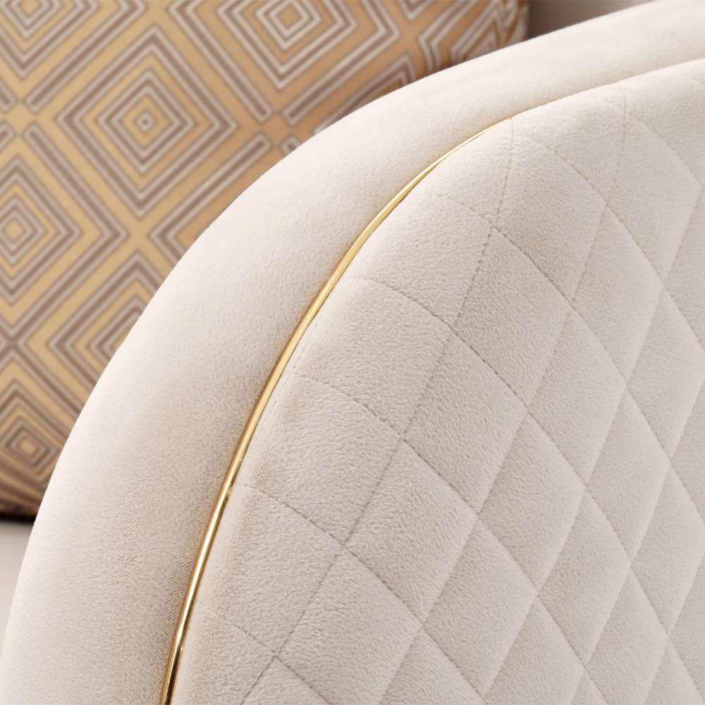 AICO by Michael Amini - Ariana Accent Chair - Beige/Gold - LFR-ARNA835-BGE-806 veiw 4