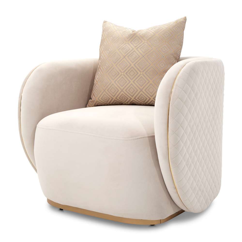 AICO by Michael Amini - Ariana Accent Chair - Beige/Gold - LFR-ARNA835-BGE-806 veiw 6