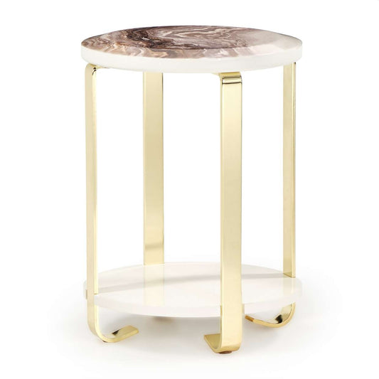 AICO by Michael Amini - Ariana Chairside Table - Gold - LFR-ARNA222-806 veiw 1