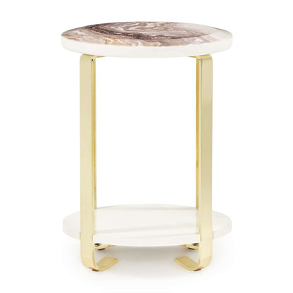 AICO by Michael Amini - Ariana Chairside Table - Gold - LFR-ARNA222-806 veiw 2