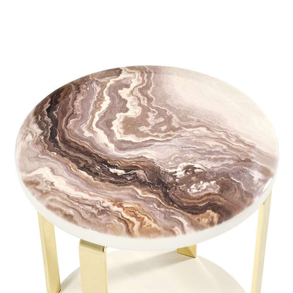 AICO by Michael Amini - Ariana Chairside Table - Gold - LFR-ARNA222-806 veiw 4